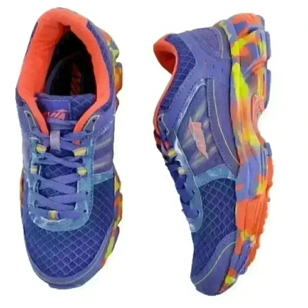 Avia Girls Avi-Play A815 GUOK Running Shoe Girls Size 5/6 Colorfull Lacep-Up